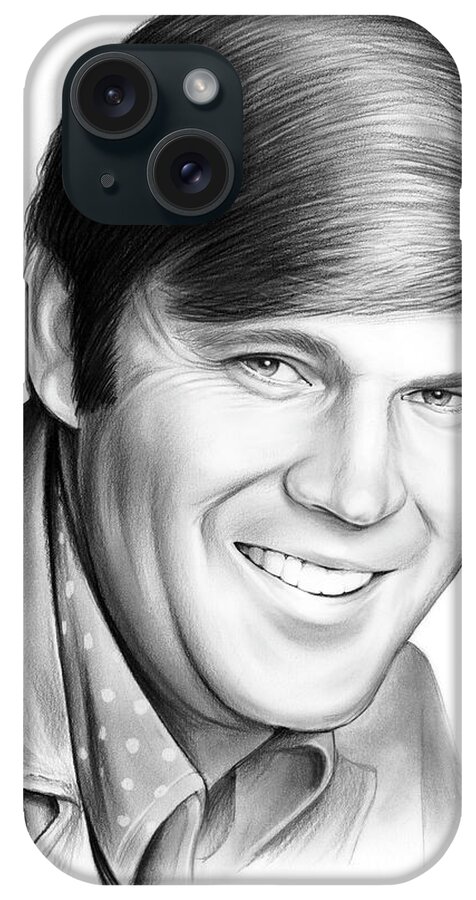 Glen Campbell iPhone Case featuring the drawing Glen Campbell by Greg Joens