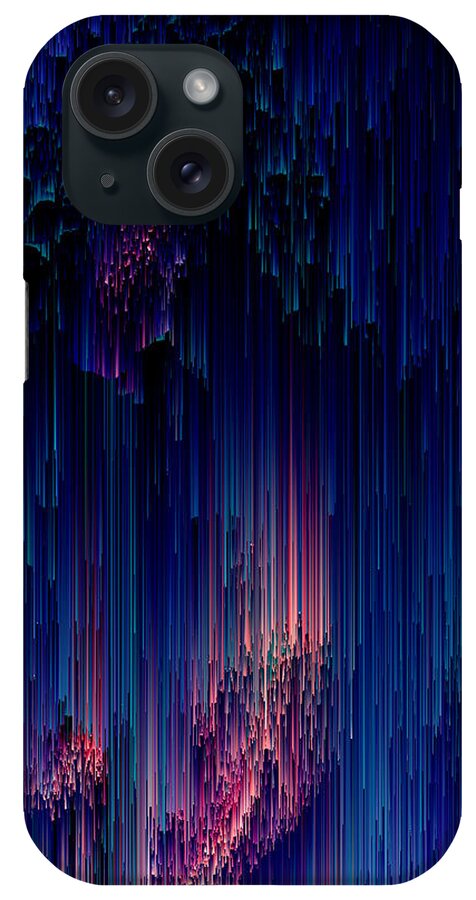 Glitch iPhone Case featuring the digital art Glitch of Fantasy - Pixel Art by Jennifer Walsh