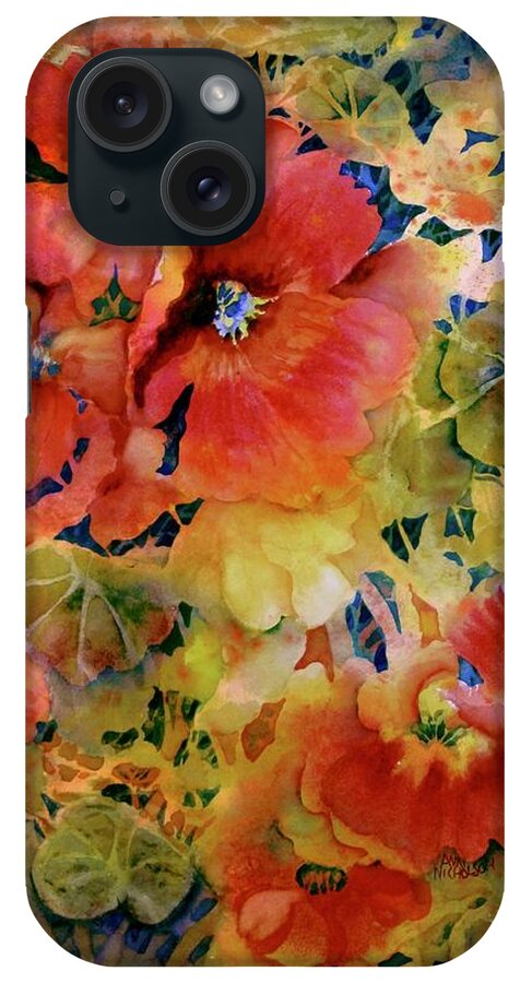 Watercolor iPhone Case featuring the painting Glow by Ann Nicholson