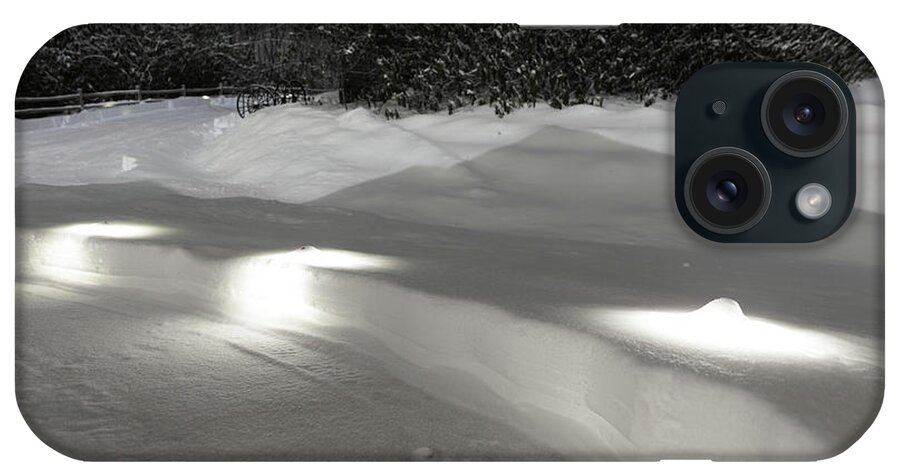 Snow iPhone Case featuring the photograph Glowing Landscape Lighting by D K Wall