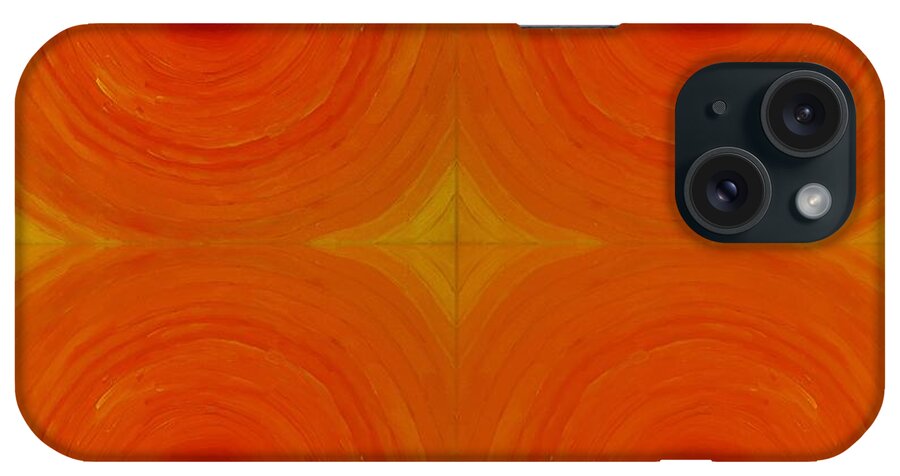 Glowing iPhone Case featuring the digital art Glowing orange by Christopher Rowlands
