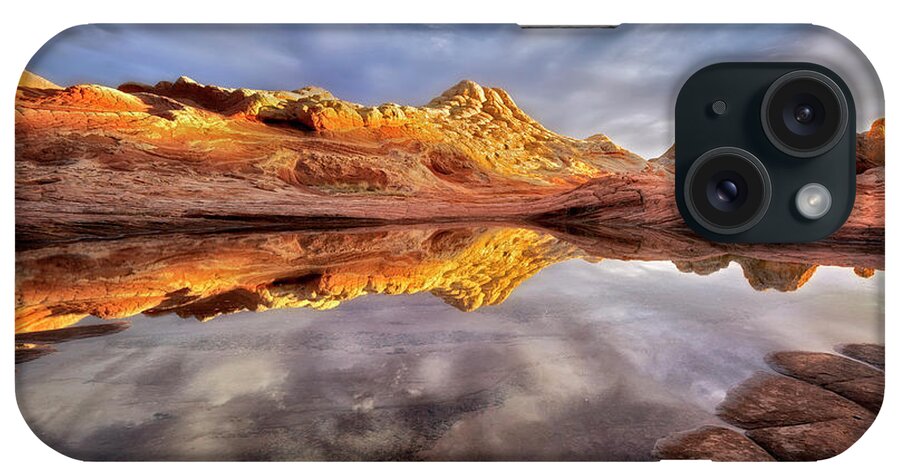 Sunset iPhone Case featuring the photograph Glowing Rock Formations by Nicki Frates