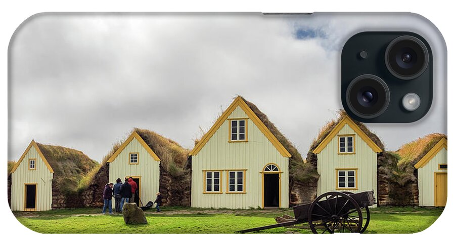 Iceland iPhone Case featuring the photograph Glumbaer farmhouse. by Usha Peddamatham