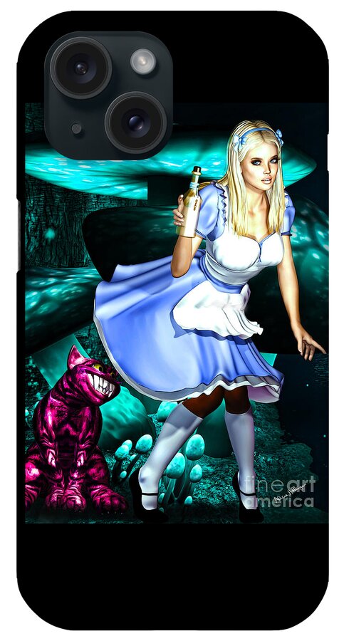 Alice In Wonderland iPhone Case featuring the digital art Go Ask Alice by Alicia Hollinger