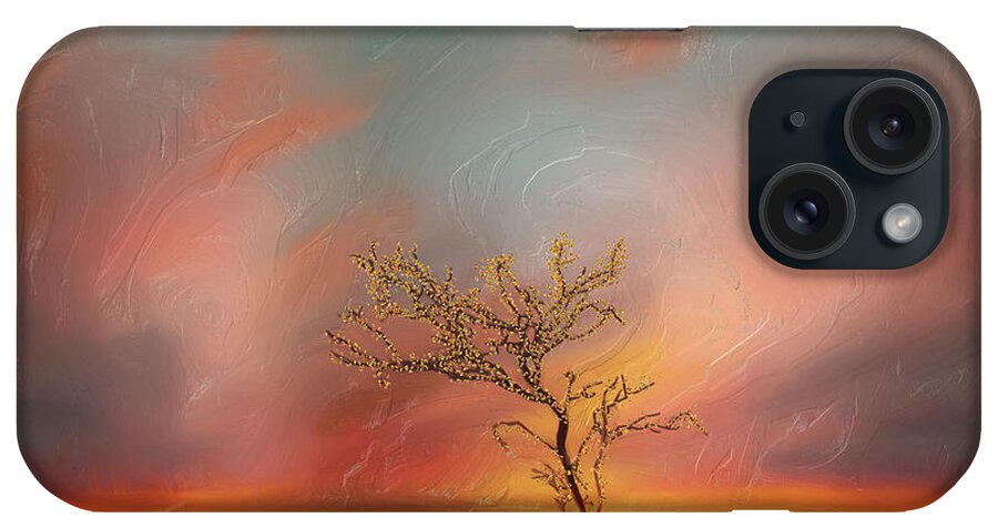 Gold Bearing Tree iPhone Case featuring the painting Gold Bearing Tree by Angela Stanton