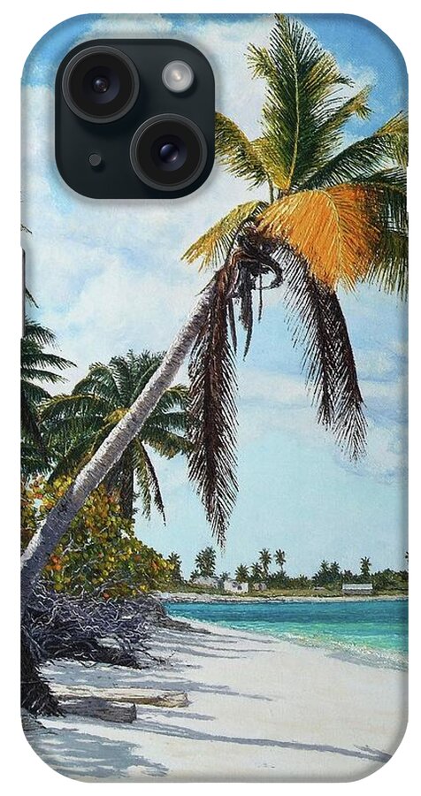 Eddie iPhone Case featuring the painting Gold Coconut by Eddie Minnis