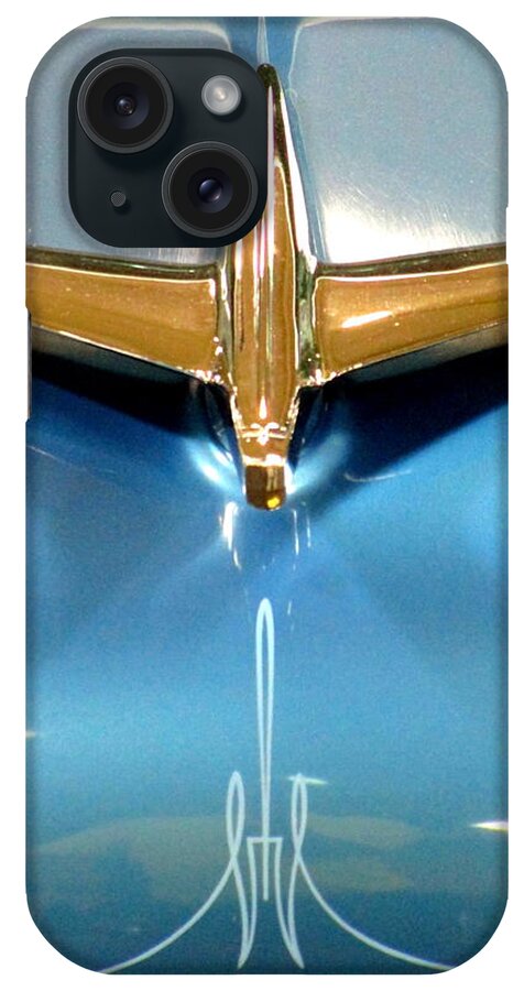 Classic Car iPhone Case featuring the photograph Gold Hood Ornament by Randall Weidner