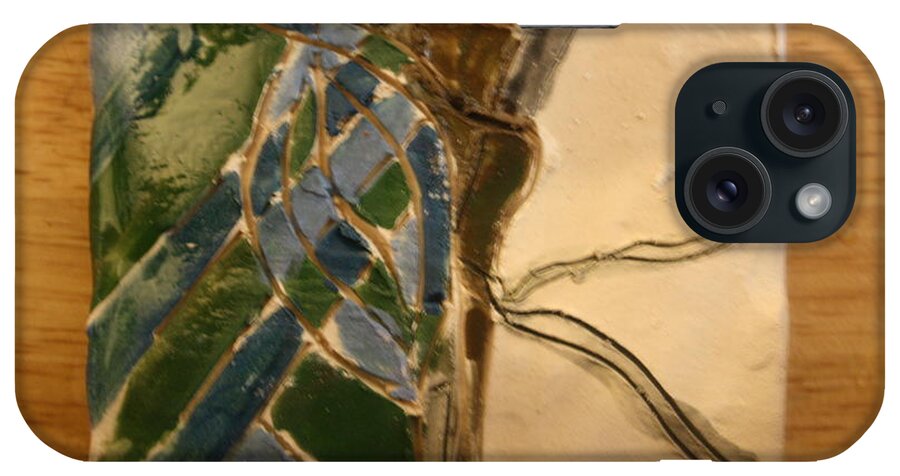 Jesus iPhone Case featuring the ceramic art Golden - Tile by Gloria Ssali