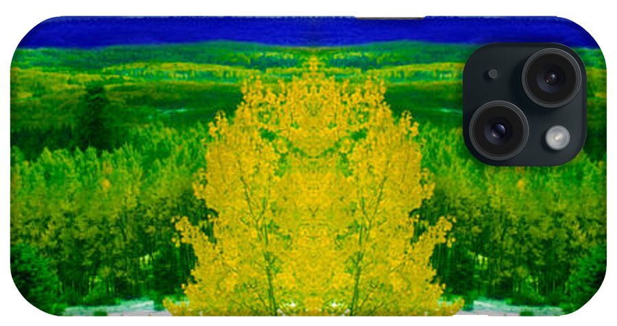 Colorado iPhone Case featuring the photograph Golden Aspen Rorschach Landscape by Robert J Sadler