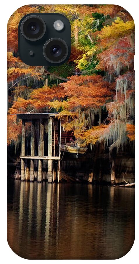 Autumn iPhone Case featuring the digital art Golden Bayou by Lana Trussell
