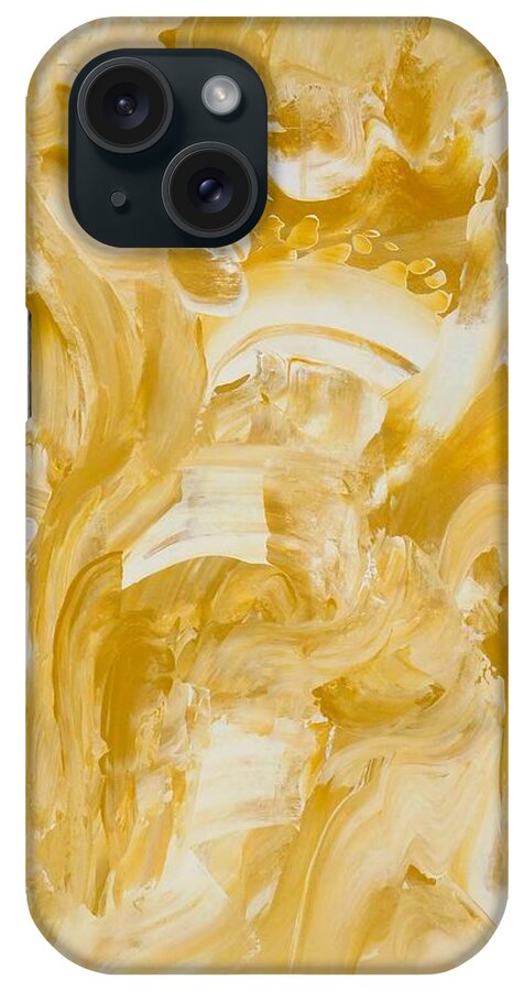 Golden Flow iPhone Case featuring the painting Golden Flow by Irene Hurdle