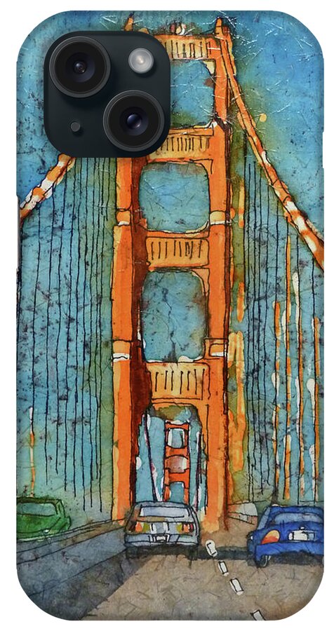 Golden Gate Bridge iPhone Case featuring the painting Golden Gate Bridge by Ann Nunziata