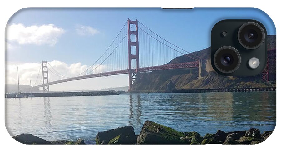 Golden Gate Bridge iPhone Case featuring the photograph Golden Gate Bridge New Year's Eve Daytime by Artist Linda Marie