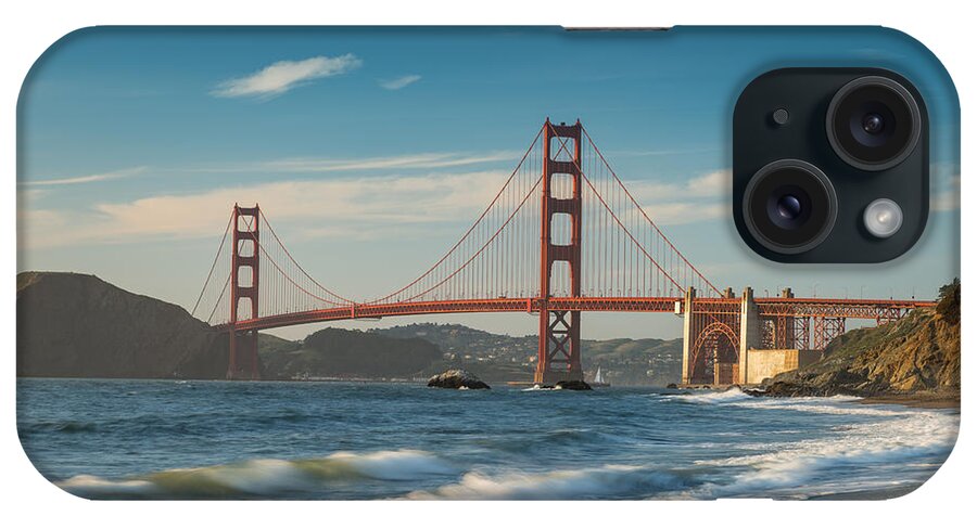 Golden iPhone Case featuring the photograph Golden Gate From Baker Beach by Steve Gadomski