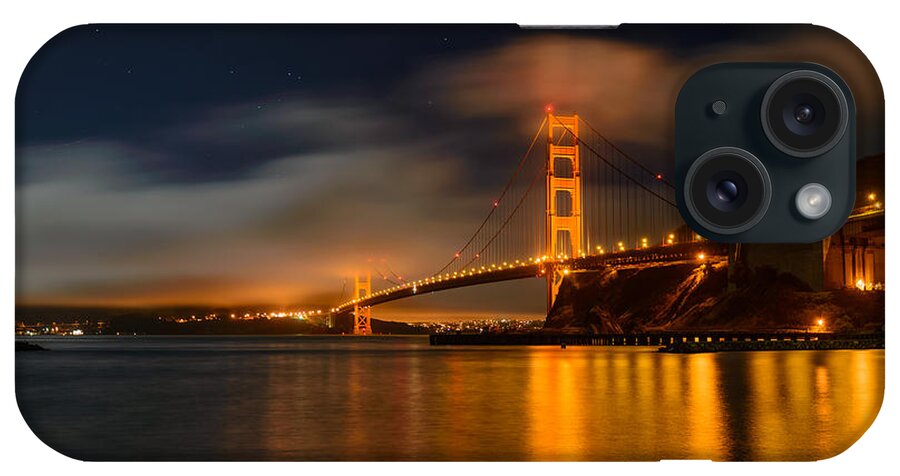 Golden Gate Bridge iPhone Case featuring the photograph Golden Gate Night by Mike Ronnebeck