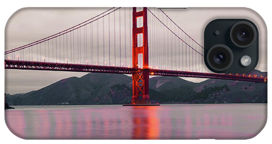 Panoramic iPhone Case featuring the photograph Golden Gate Panoramic Artwork - San Francisco California by Gregory Ballos
