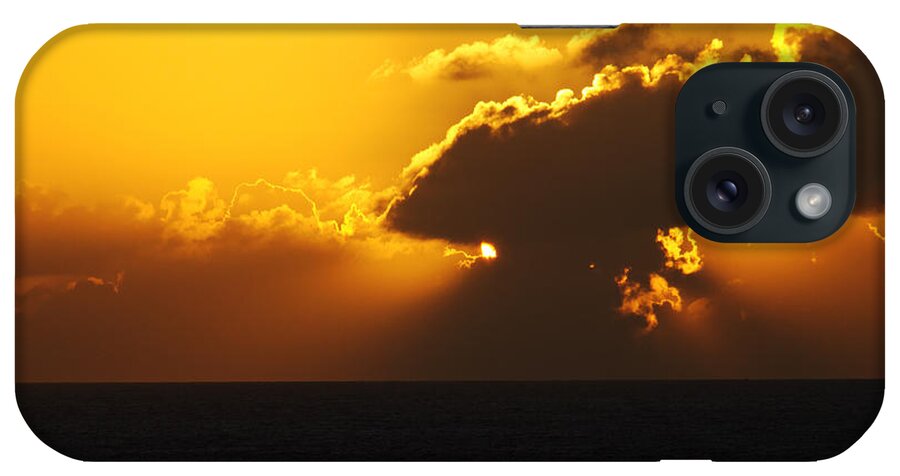 Darin Volpe Nature iPhone Case featuring the photograph Golden Linings - Caribbean Sea by Darin Volpe
