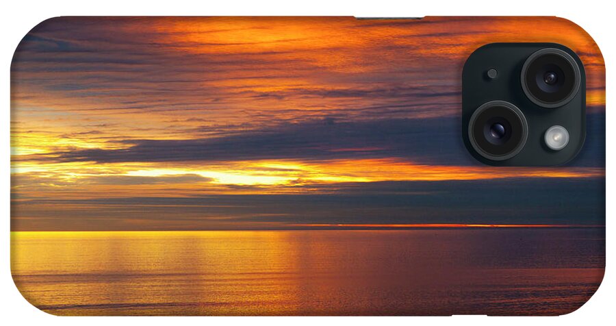 Sunset iPhone Case featuring the photograph Golden Reflections #1 by Gene Parks