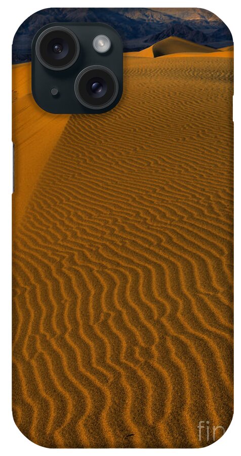 Death Valley Sand Dunes iPhone Case featuring the photograph Golden Ripples by Adam Jewell