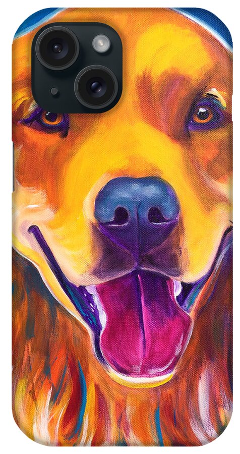 Golden Retriever iPhone Case featuring the painting Golden - Rory by Dawg Painter