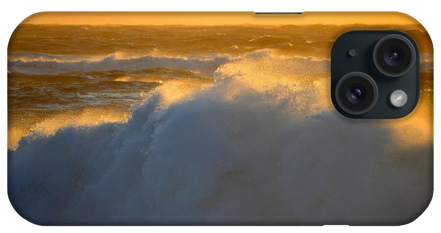 Ocean iPhone Case featuring the photograph Golden Seaside Energy by Dianne Cowen Cape Cod Photography