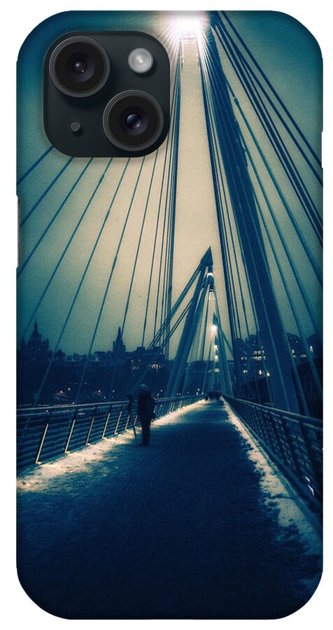 Golden Jubilee Bridge iPhone Case featuring the photograph Golden Snow by Lenny Carter