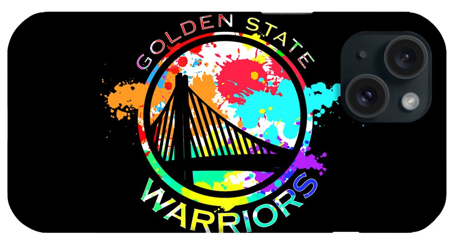 Golden State Warriors iPhone Case featuring the digital art Golden State Warriors Pop Art by Ricky Barnard