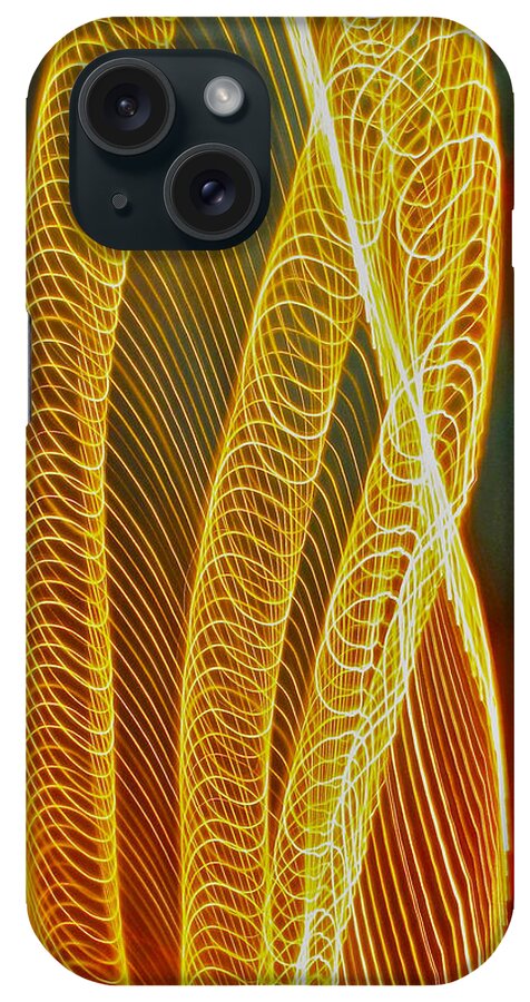 Photography iPhone Case featuring the photograph Golden swirl abstract by Sean Griffin
