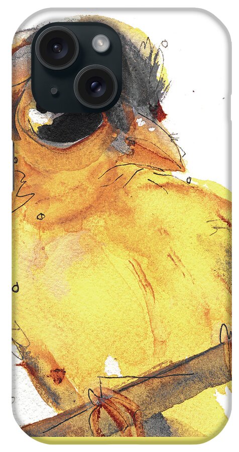 Goldfinch iPhone Case featuring the painting Goldfinch by Dawn Derman