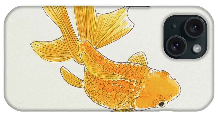 Fish iPhone Case featuring the painting Goldfish 1 by Stefanie Forck