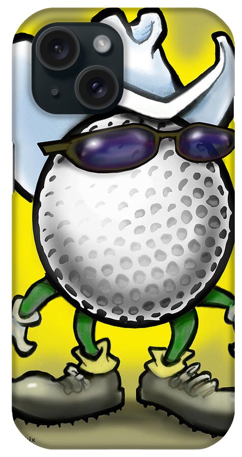 Golf iPhone Case featuring the digital art Golf Cowboy by Kevin Middleton