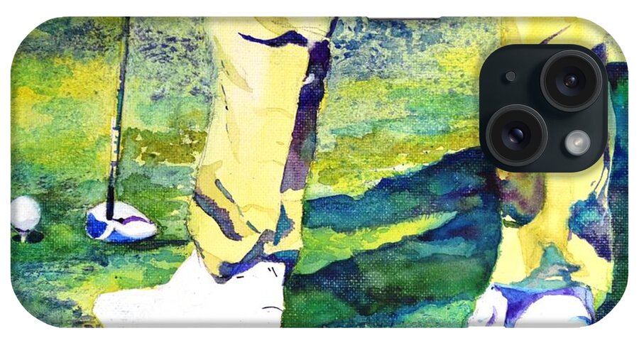 Golf iPhone Case featuring the painting Golf series - High Hopes by Betty M M Wong