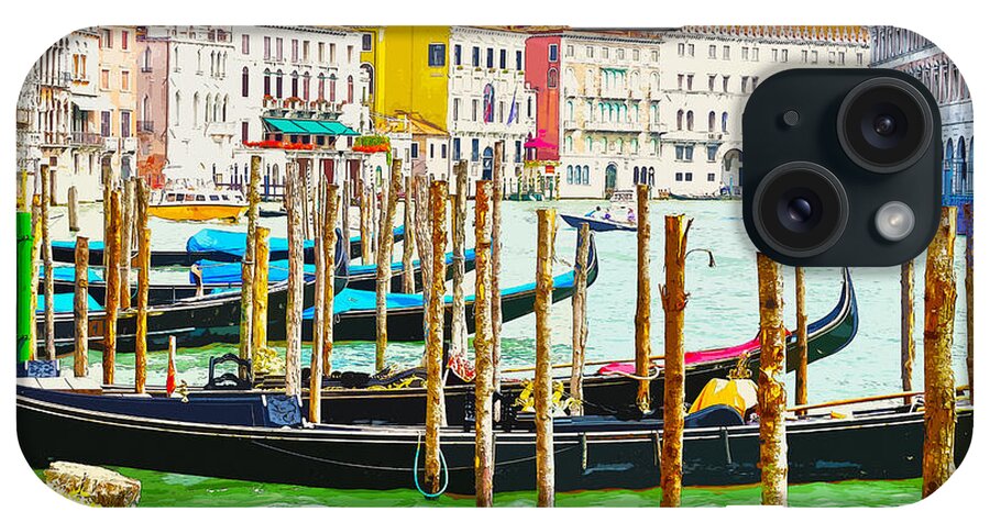 Venice iPhone Case featuring the photograph Gondolas on the Grand Canal Venice Italy by Anthony Murphy