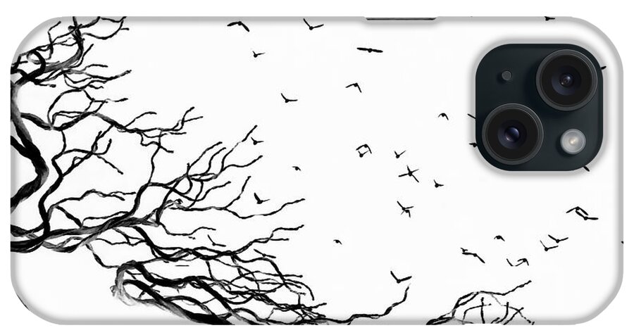 Illustration iPhone Case featuring the photograph Gone with the Wind by Lyuba Filatova