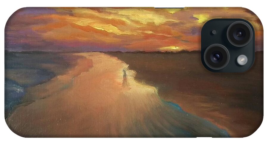 Landscape iPhone Case featuring the painting Good Night by Alla Parsons