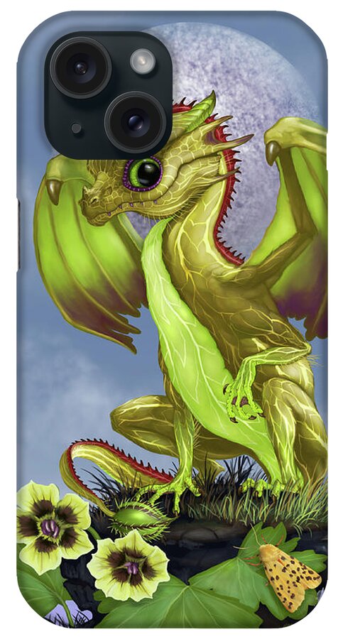 Gooseberry iPhone Case featuring the digital art Gooseberry Dragon by Stanley Morrison