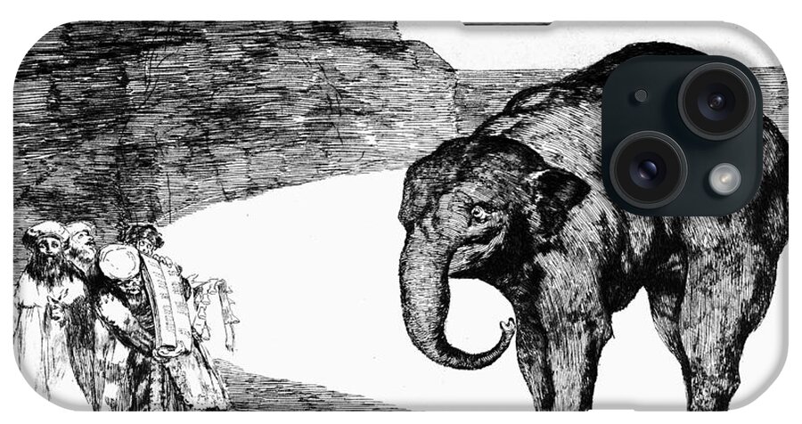 1820 iPhone Case featuring the drawing ELEPHANT, c1820 by Francisco Goya