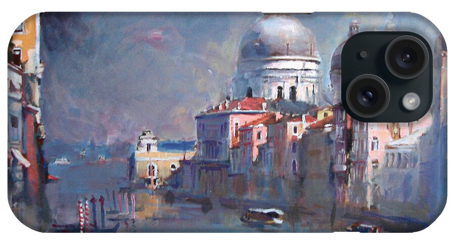Landscape iPhone Case featuring the painting Grand Canal Venice by Ylli Haruni