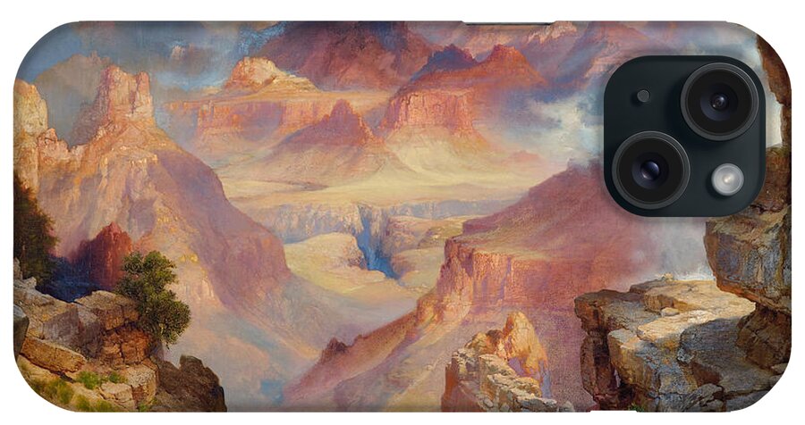 Thomas Moran iPhone Case featuring the painting Grand Canyon of Arizona at Sunset by Thomas Moran