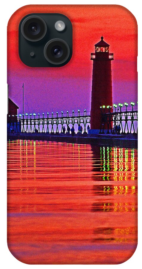 Usa iPhone Case featuring the photograph Grand Haven Lighthouse by Dennis Cox