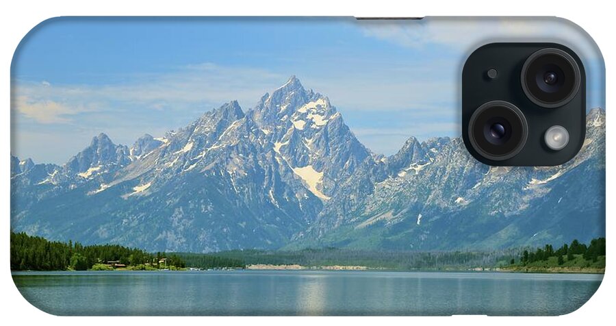 Photosbymch iPhone Case featuring the photograph Grand Teton over Jackson Lake by M C Hood