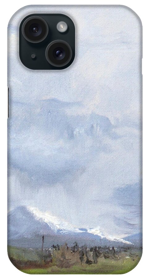 Sky iPhone Case featuring the painting Grantsville Skies by Nila Jane Autry