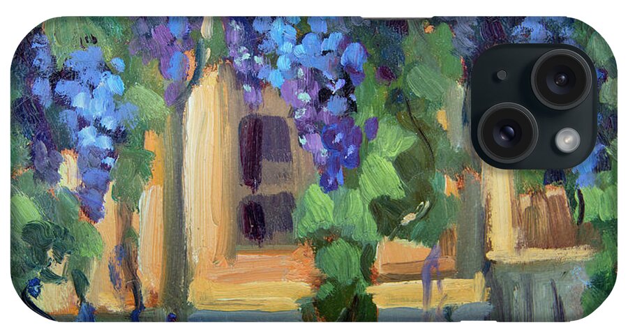 France iPhone Case featuring the painting Grape Arbor Provence by Diane McClary