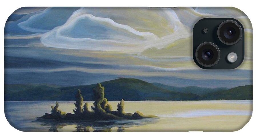 Group Of Seven iPhone Case featuring the painting Grape Island by Barbel Smith