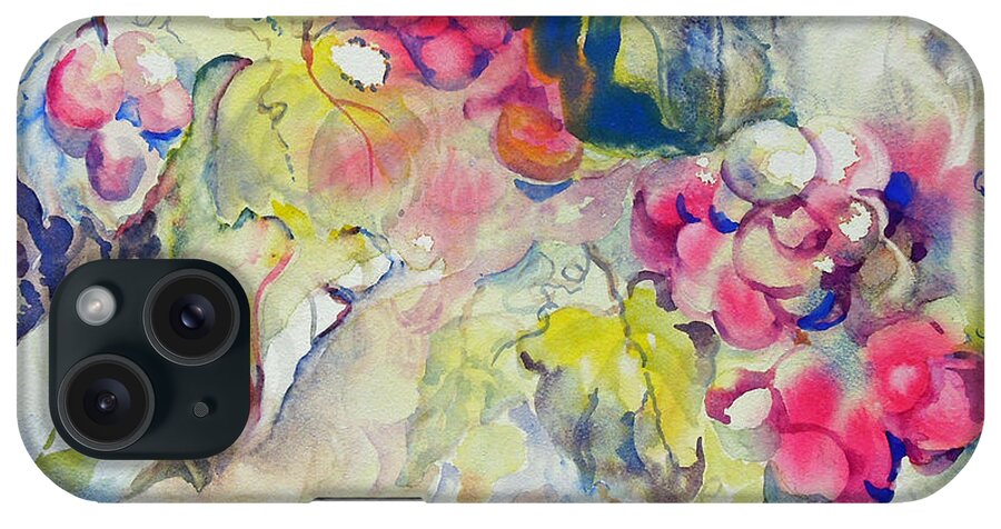 Grapes iPhone Case featuring the painting Grapes in Season by Mary Haley-Rocks