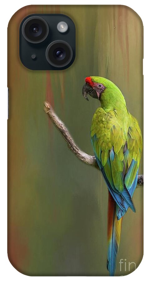 Great Green Macaw iPhone Case featuring the photograph Great Green Macaw by Eva Lechner