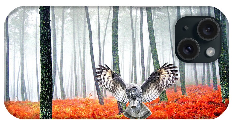 Great Grey Owl iPhone Case featuring the photograph Great Grey Owl by Laura D Young