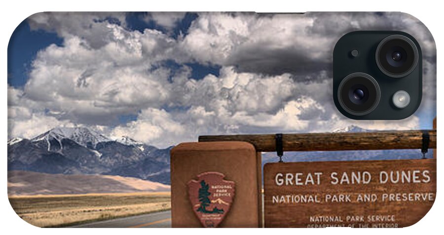 Great Sand Dunes iPhone Case featuring the photograph Great Sand Dunes Entrance by Adam Jewell