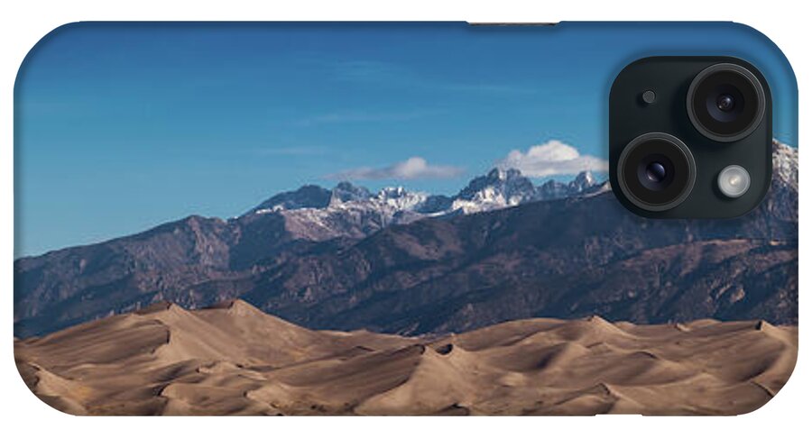 Great Sand Dunes iPhone Case featuring the photograph Great Sand Dunes Panorama 3to1 by Stephen Holst