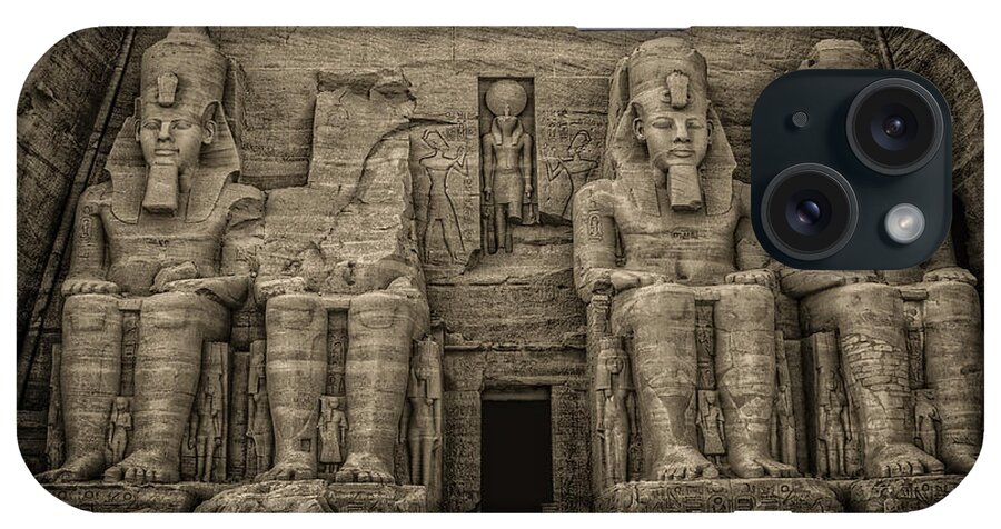Abu iPhone Case featuring the photograph Great Temple Abu Simbel by Nigel Fletcher-Jones